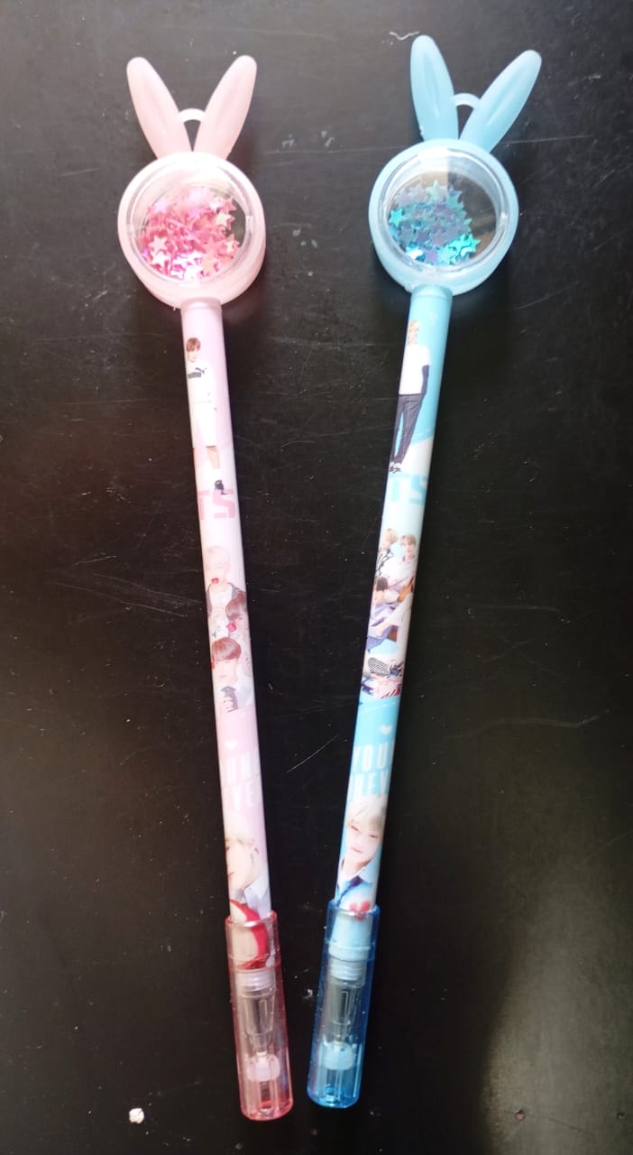 GLITTER BALL PENCIL SET OF 2